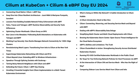 Cilium Talks at KubeCon EU 2024